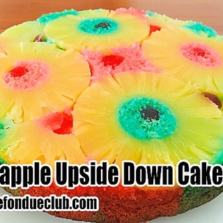 パイナップルのハワイアンなアップサイドダウンケーキ